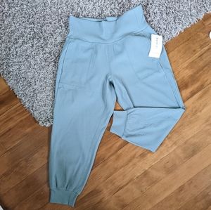 Athleta NWT salutation rib jogger blue gray green 1x